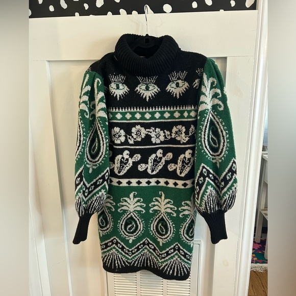 Farm Rio Mystic Scarf Sweater Dress - Picture 3 of 7